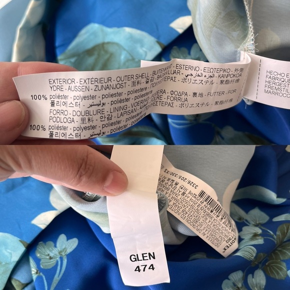 NWT ZARA Blue Floral One-Shoulder Wide Leg Jumpsuit XS - Picture 13 of 16